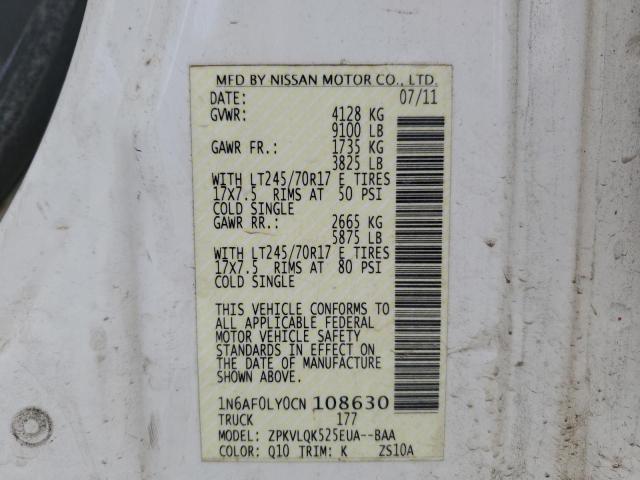 2012 Nissan Nv 2500 VIN: 1N6AF0LY0CN108630 Lot: 55942454