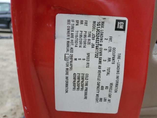 2002 Chevrolet Cavalier Base VIN: 1G1JC524327441732 Lot: 54735014