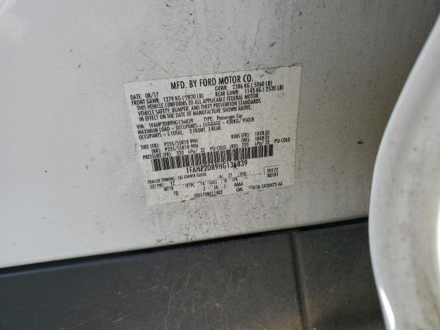 2017 Ford Taurus Se VIN: 1FAHP2D89HG136839 Lot: 54489204