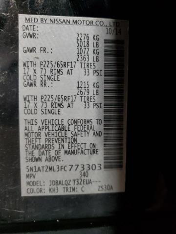 2015 Nissan Rogue S VIN: 5N1AT2ML3FC773303 Lot: 55186384