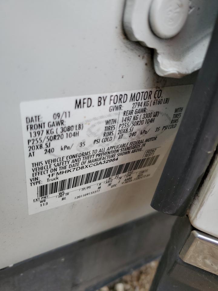 1FMHK7D8XCGA32984 2012 Ford Explorer Xlt