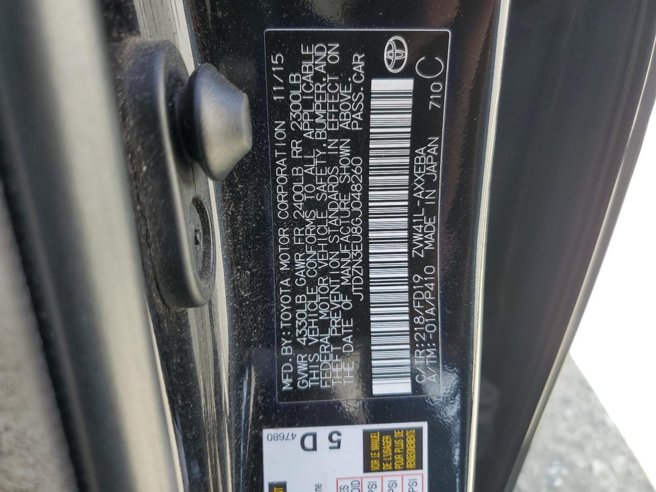 JTDZN3EU8GJ048260 2016 Toyota Prius V