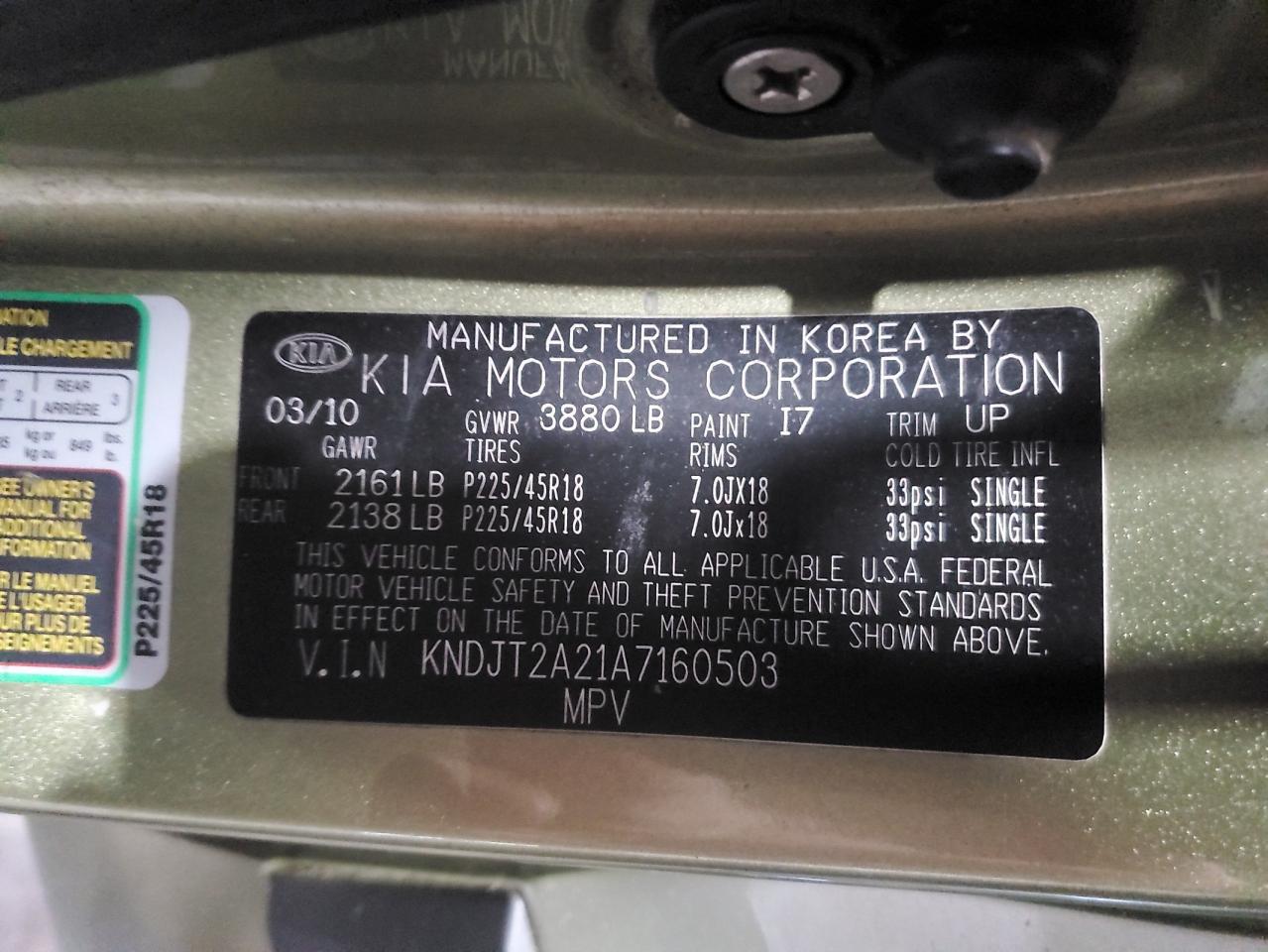 KNDJT2A21A7160503 2010 Kia Soul +