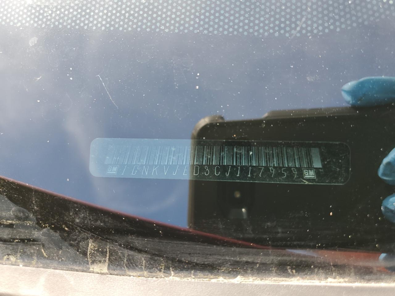 1GNKVJED3CJ117959 2012 Chevrolet Traverse Lt