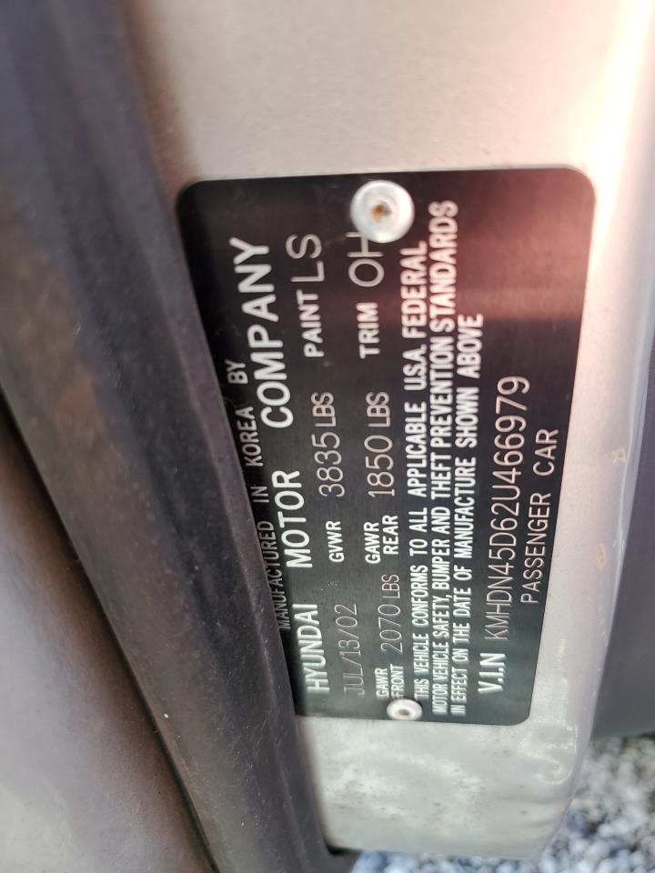 KMHDN45D62U466979 2002 Hyundai Elantra Gls