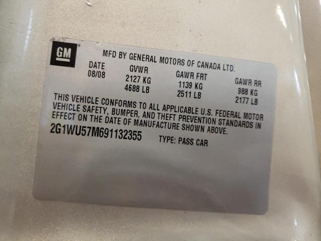 2009 Chevrolet Impala Ltz VIN: 2G1WU57M691132355 Lot: 55745454