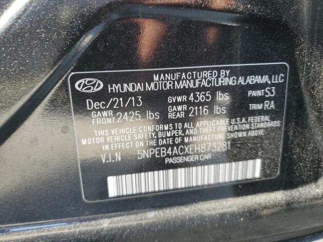 2014 Hyundai Sonata Gls VIN: 5NPEB4ACXEH873281 Lot: 54593754