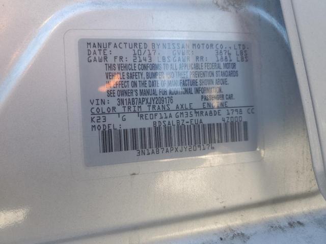 3N1AB7APXJY209176 2018 Nissan Sentra S