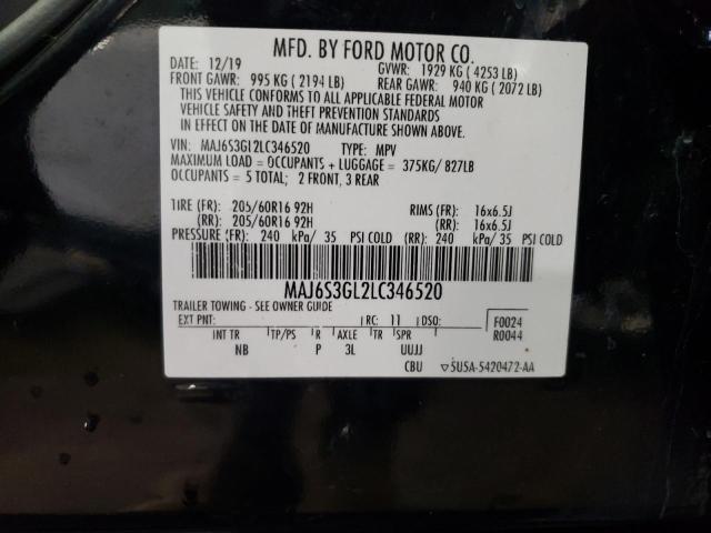 2020 Ford Ecosport Se VIN: MAJ6S3GL2LC346520 Lot: 56558934