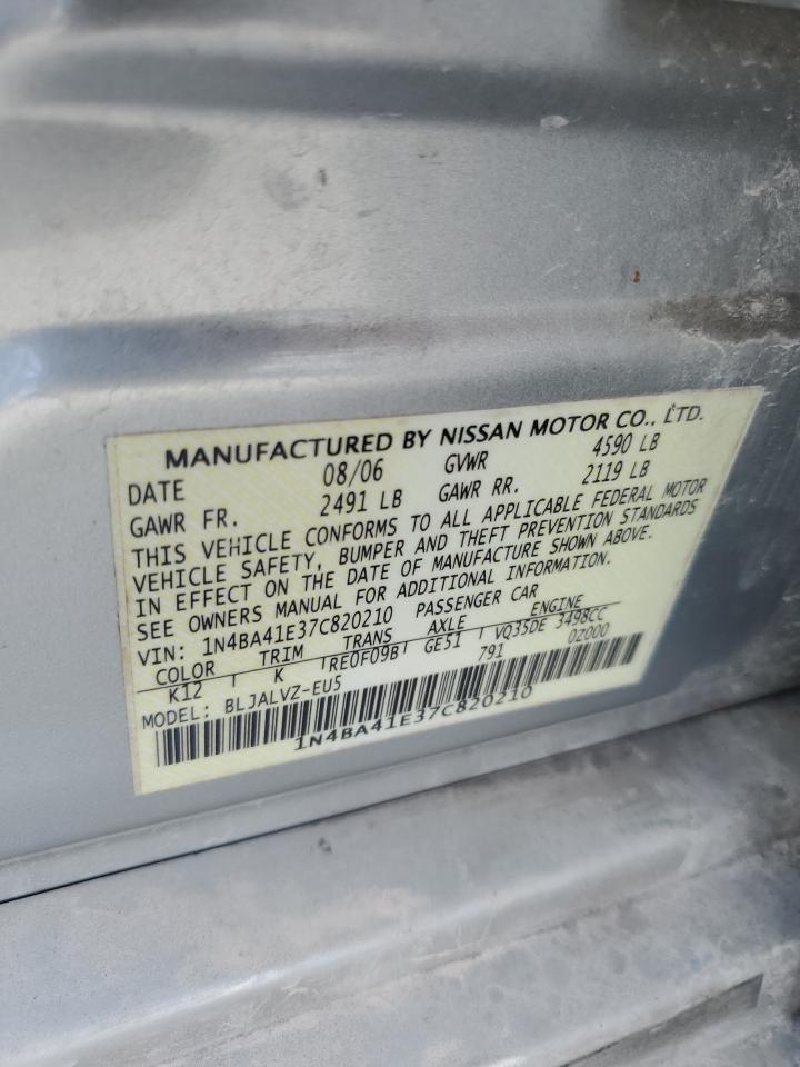 1N4BA41E37C820210 2007 Nissan Maxima Se