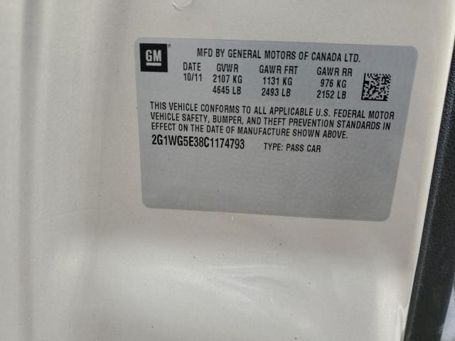 2012 Chevrolet Impala Lt VIN: 2G1WG5E38C1174793 Lot: 55548944