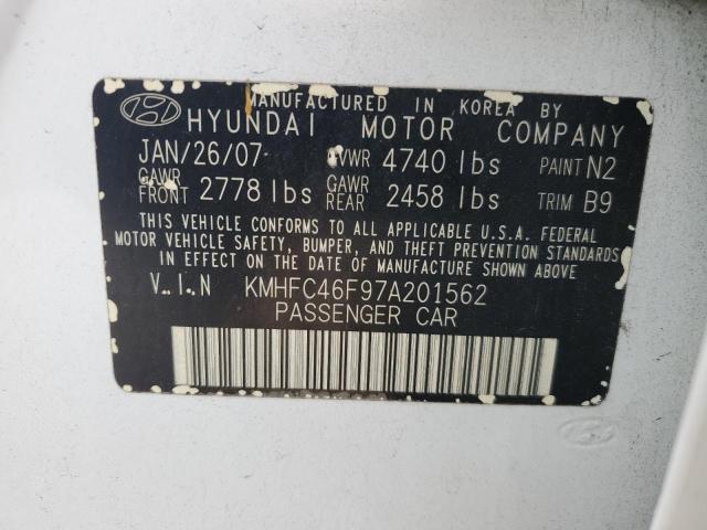 2007 Hyundai Azera Se VIN: KMHFC46F97A201562 Lot: 55444294