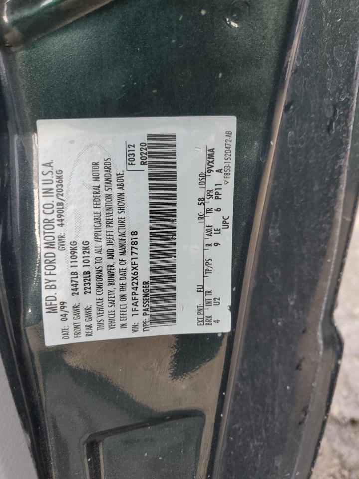 1FAFP42X6XF177818 1999 Ford Mustang Gt