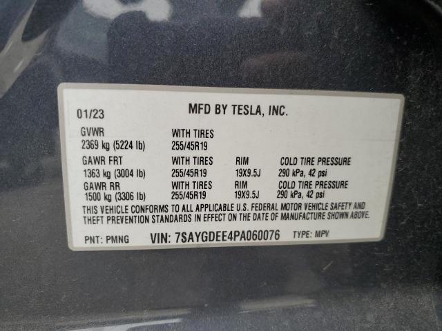 2023 Tesla Model Y VIN: 7SAYGDEE4PA060076 Lot: 54723894