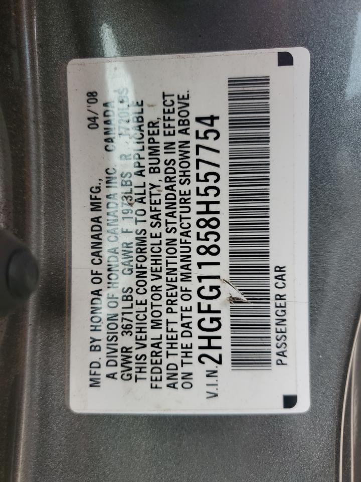 2HGFG11858H557754 2008 Honda Civic Ex