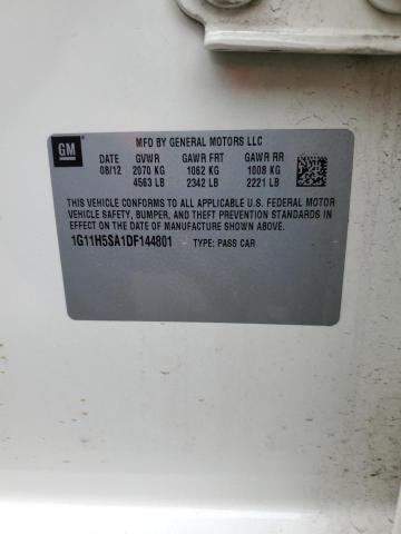 2013 Chevrolet Malibu Ltz VIN: 1G11H5SA1DF144801 Lot: 56050264