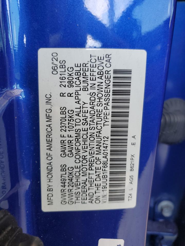 19UUB1F68LA014712 2020 Acura Tlx Technology