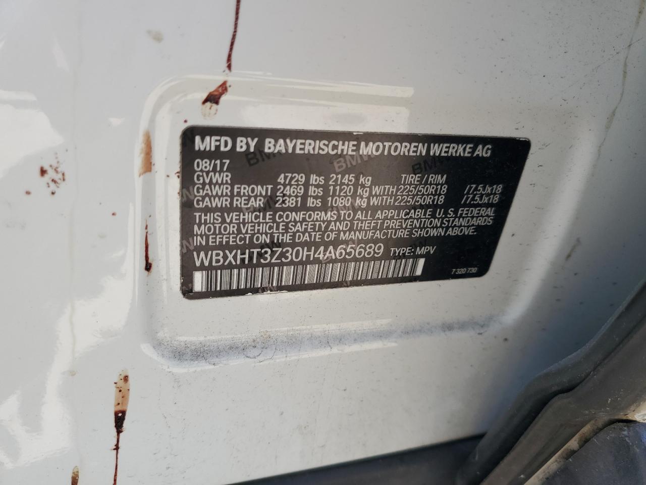 WBXHT3Z30H4A65689 2017 BMW X1 xDrive28I