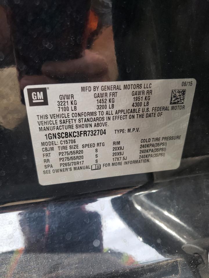 1GNSCBKC3FR732704 2015 Chevrolet Tahoe C1500 Lt