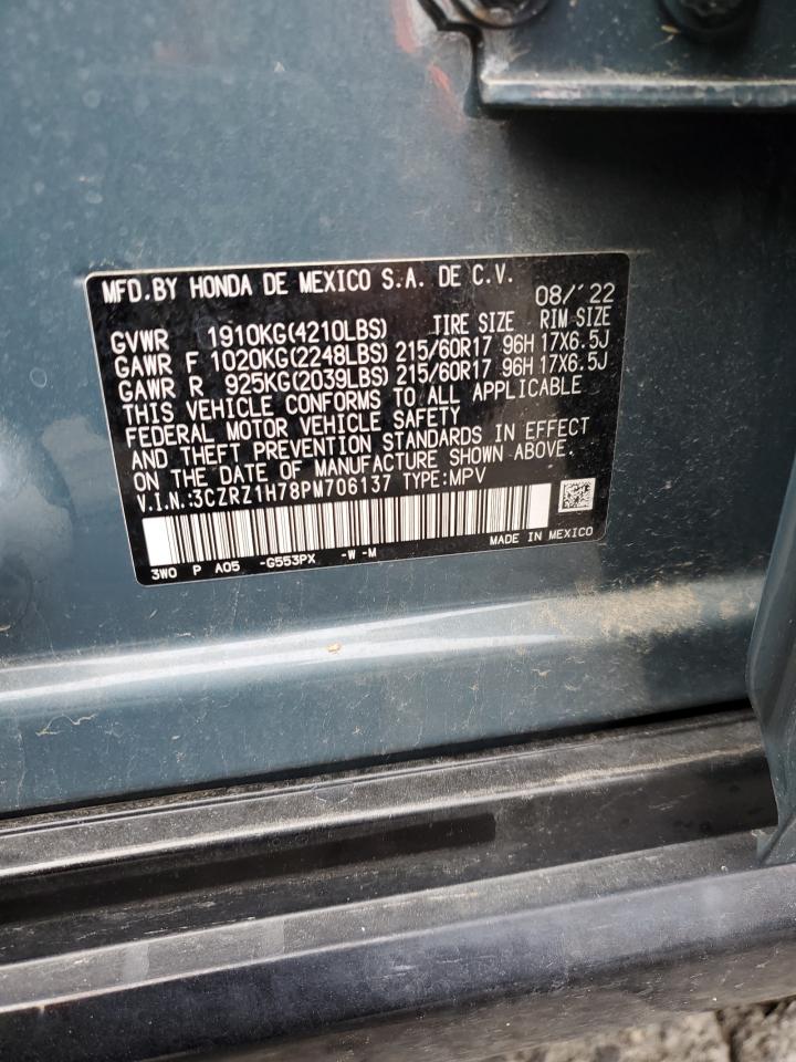 3CZRZ1H78PM706137 2023 Honda Hr-V Exl