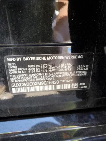 2021 BMW X7 xDrive40I VIN: 5UXCW2C0XM9G16438 Lot: 53772794