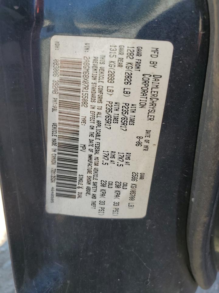 2A8GM68X07R155082 2007 Chrysler Pacifica Touring