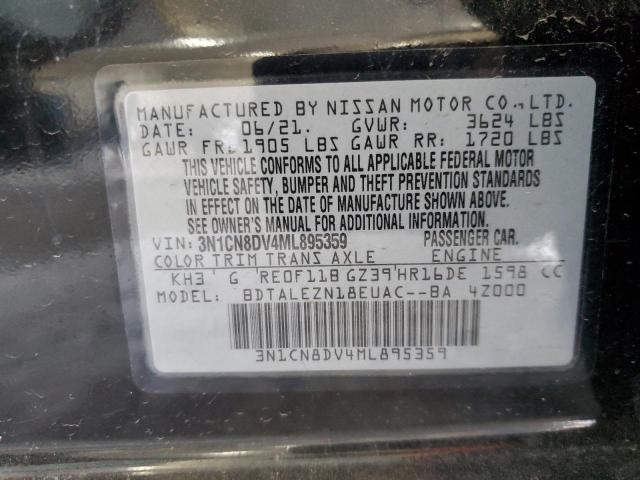 2021 Nissan Versa S VIN: 3N1CN8DV4ML895359 Lot: 54205434