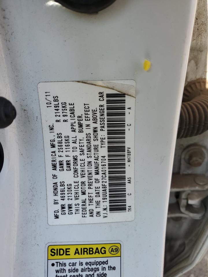 19UUA8F27CA016704 2012 Acura Tl