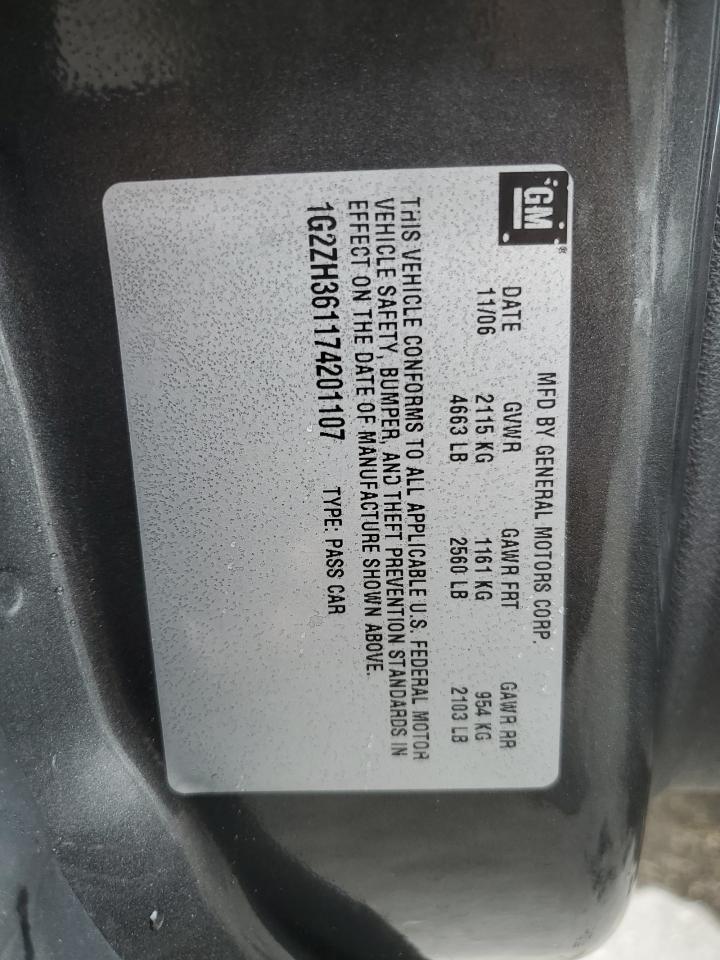 1G2ZH361174201107 2007 Pontiac G6 Gt