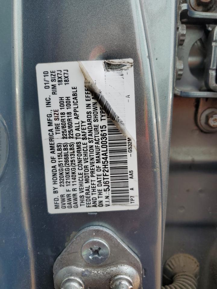 5J6TF2H54AL003615 2010 Honda Accord Crosstour Exl