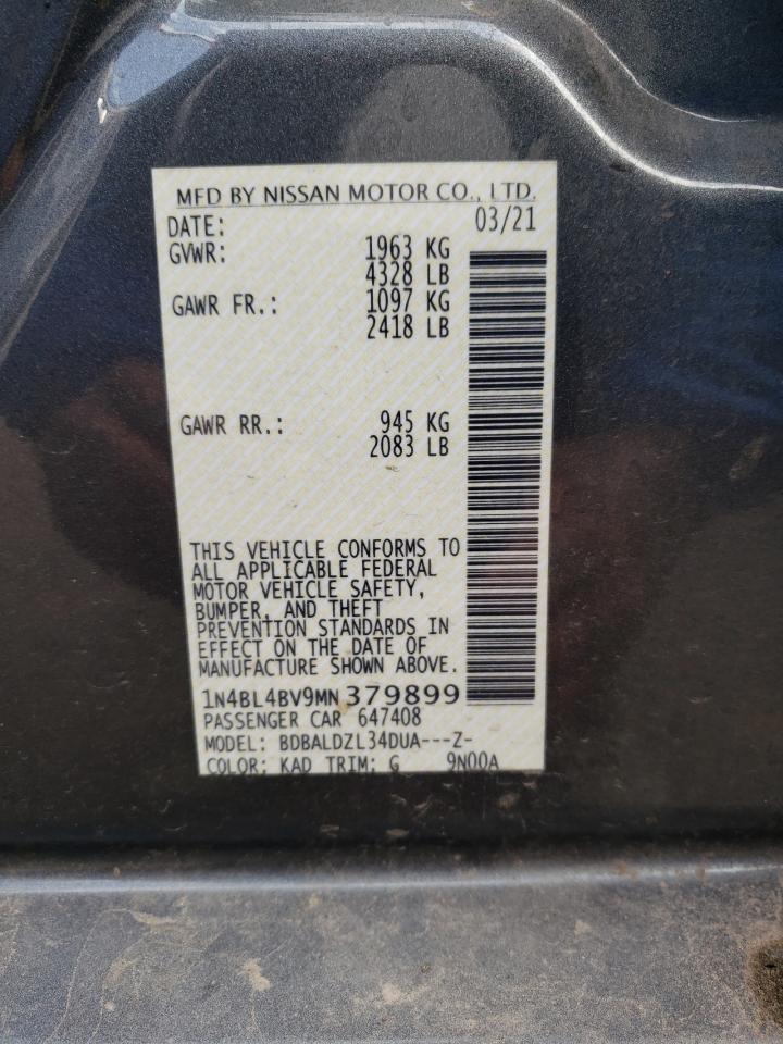 1N4BL4BV9MN379899 2021 Nissan Altima S