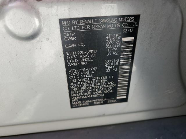 2017 Nissan Rogue S VIN: KNMAT2MVXHP557594 Lot: 55481094