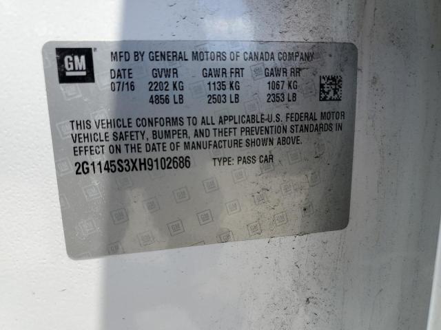 2017 Chevrolet Impala Premier VIN: 2G1145S3XH9102686 Lot: 54654834