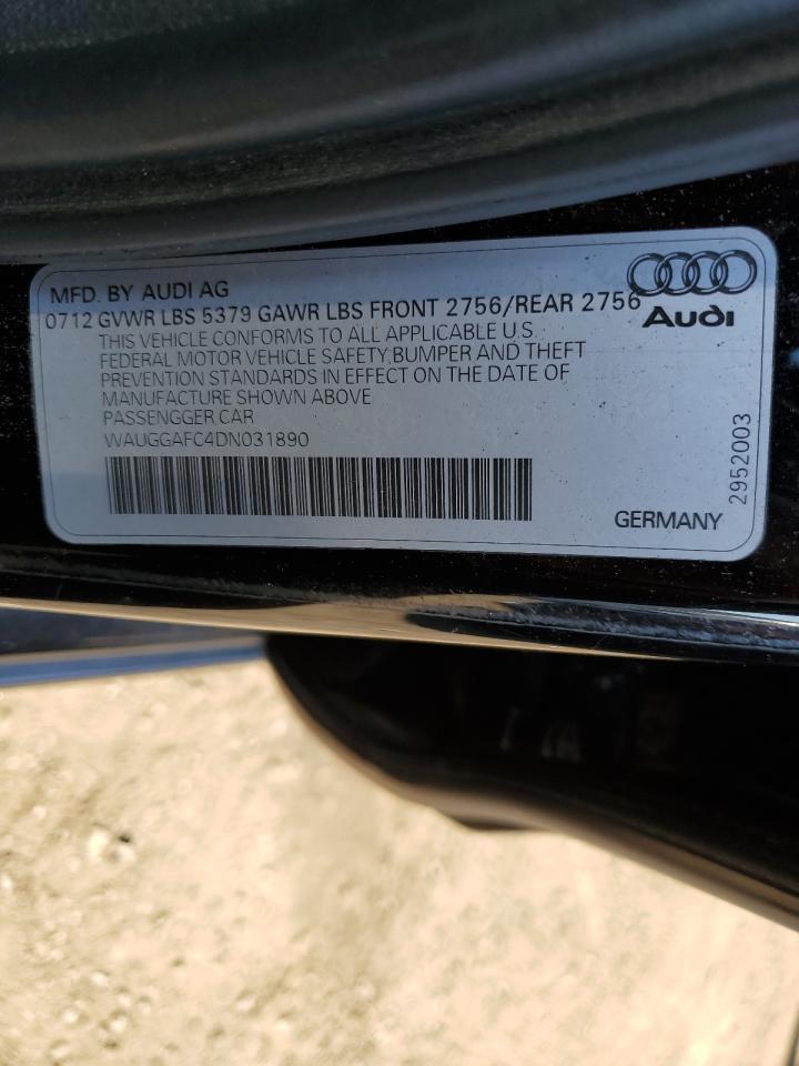 WAUGGAFC4DN031890 2013 Audi A6 Premium Plus