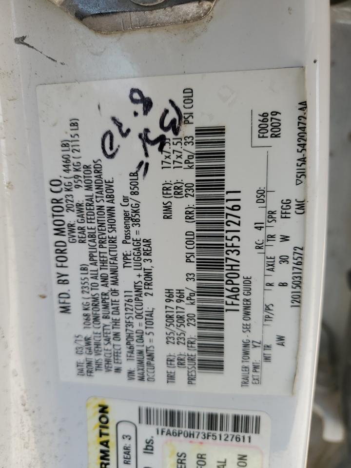 1FA6P0H73F5127611 2015 Ford Fusion Se