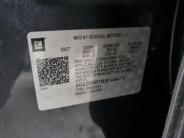 2018 Chevrolet Malibu Lt VIN: 1G1ZD5ST8JF14947 Lot: 54342314