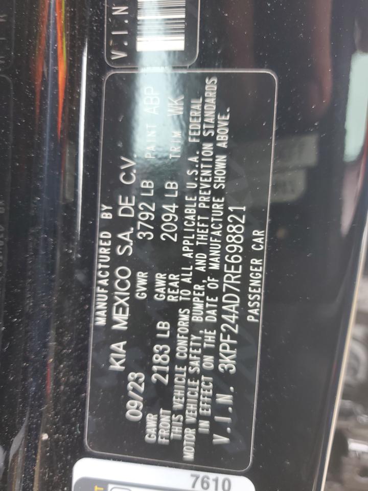 3KPF24AD7RE698821 2024 Kia Forte Lx