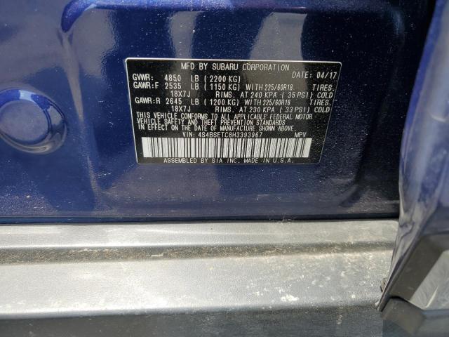 2017 Subaru Outback Touring VIN: 4S4BSETC8H3393967 Lot: 55417064