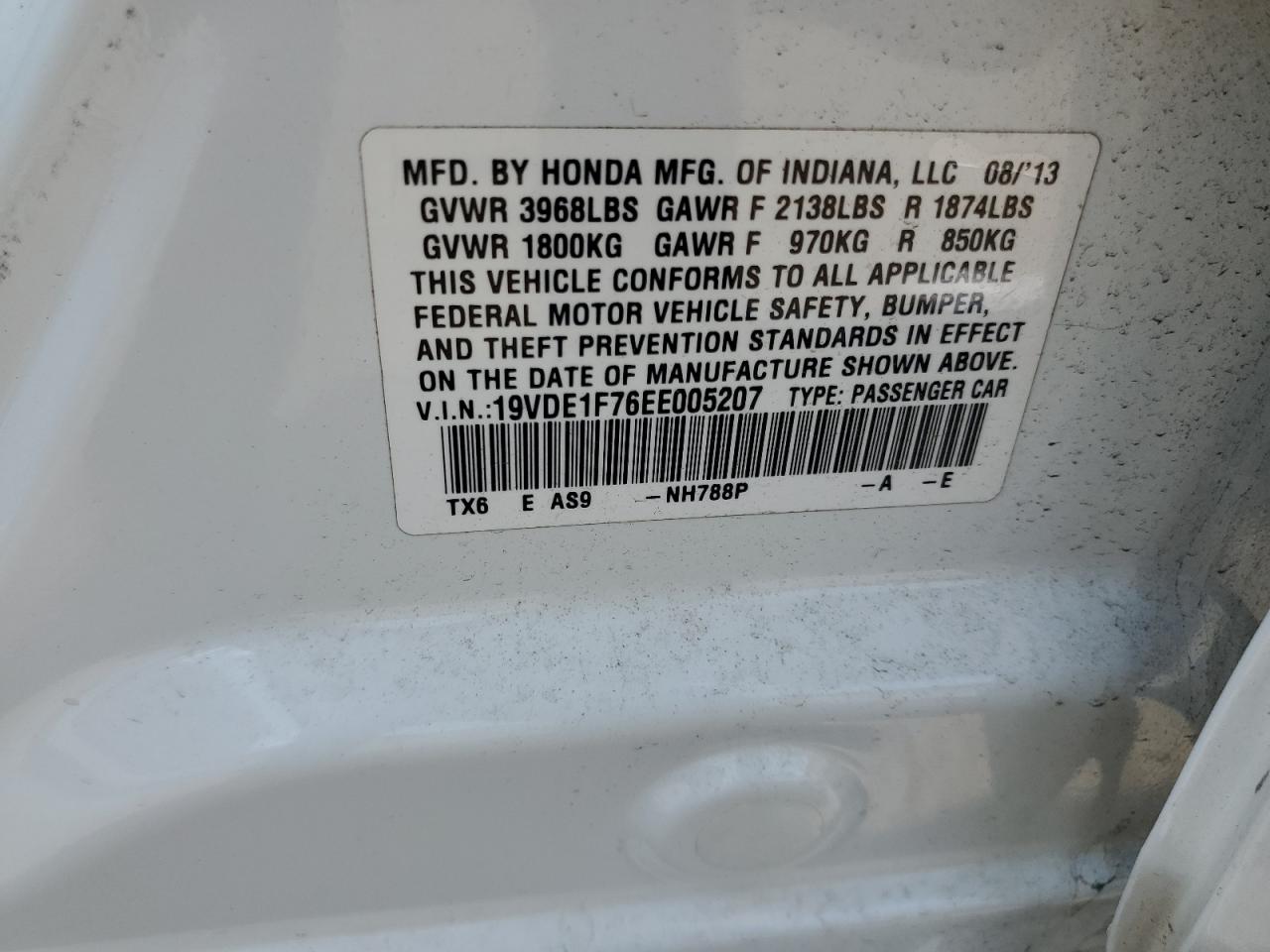 19VDE1F76EE005207 2014 Acura Ilx 20 Tech