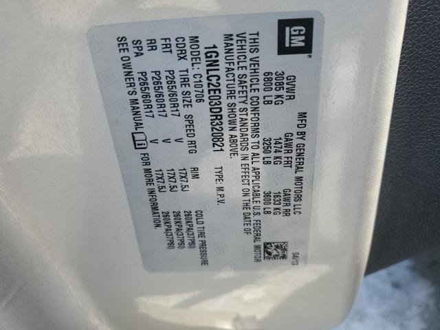 2013 Chevrolet Tahoe Police VIN: 1GNLC2E03DR320821 Lot: 55269914