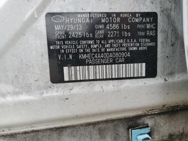 2013 Hyundai Sonata Hybrid VIN: KMHEC4A40DA080904 Lot: 53678684
