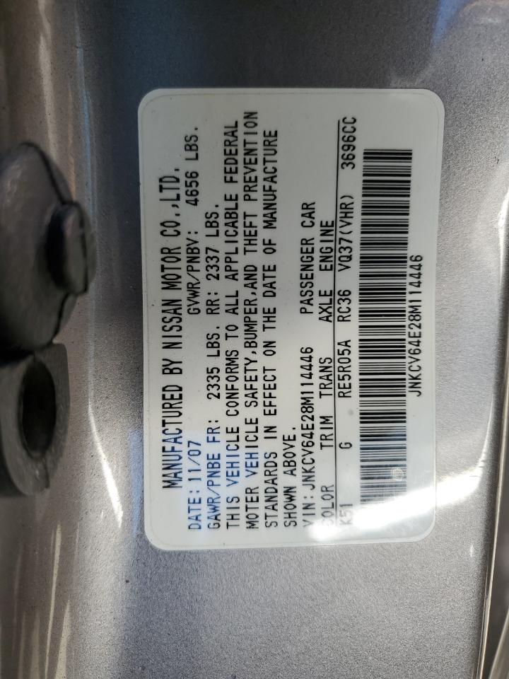 JNKCV64E28M114446 2008 Infiniti G37 Base