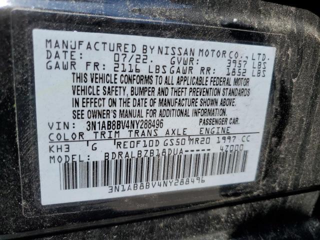2022 Nissan Sentra S VIN: 3N1AB8BV4NY288496 Lot: 54312844