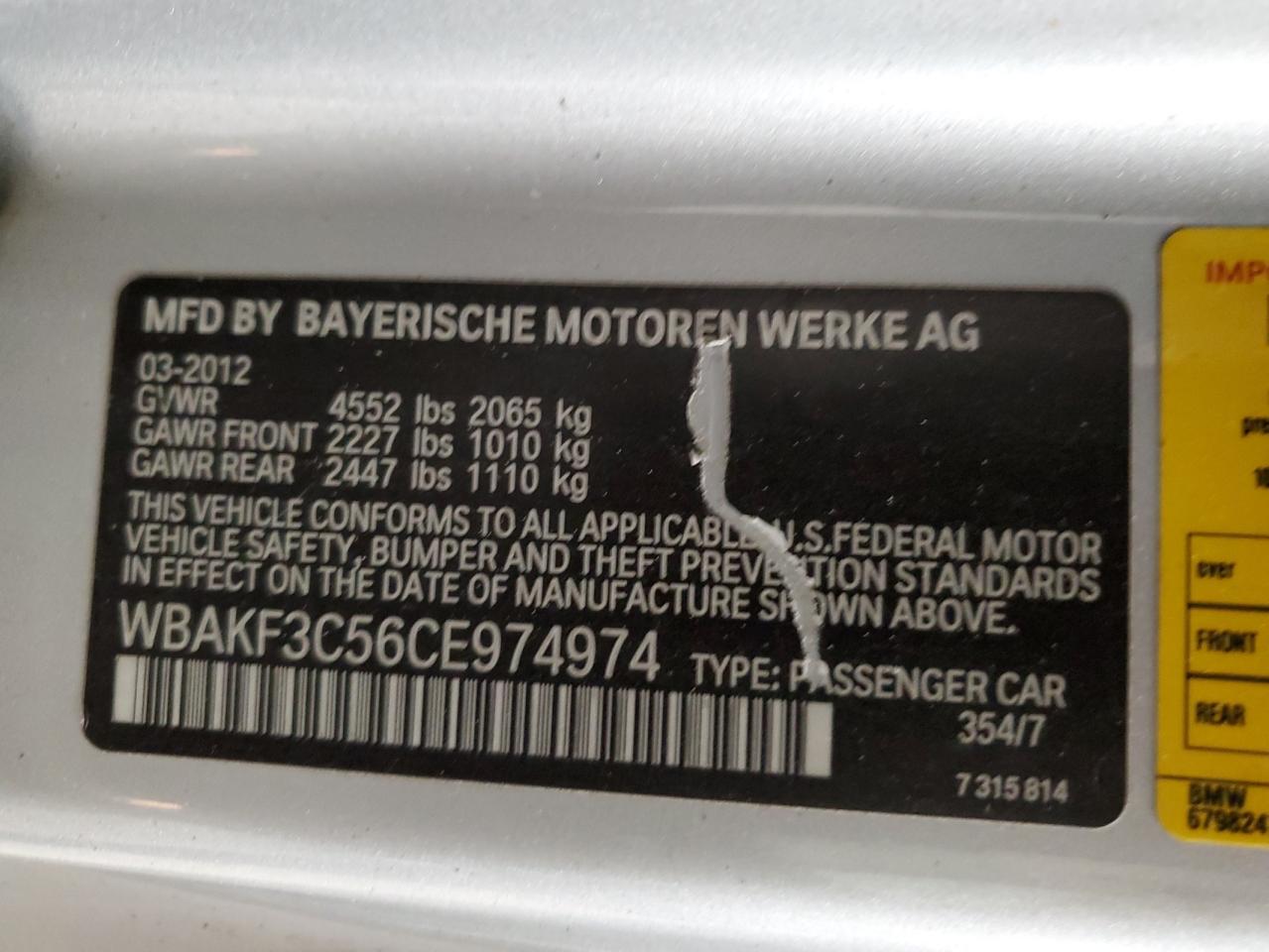 WBAKF3C56CE974974 2012 BMW 328 Xi