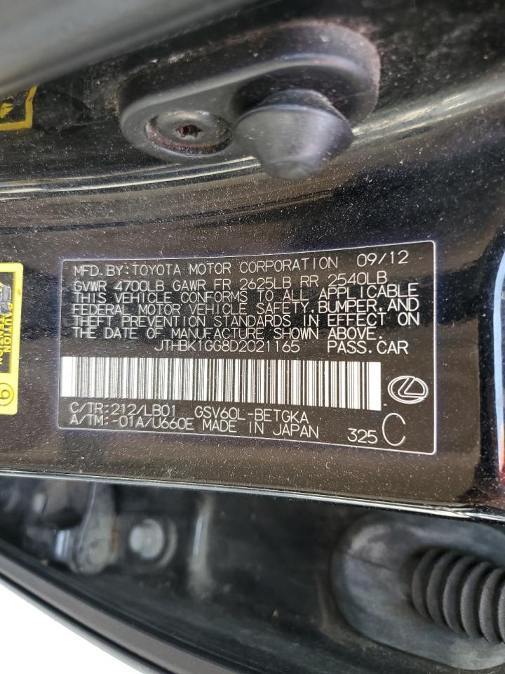 JTHBK1GG8D2021165 2013 Lexus Es 350