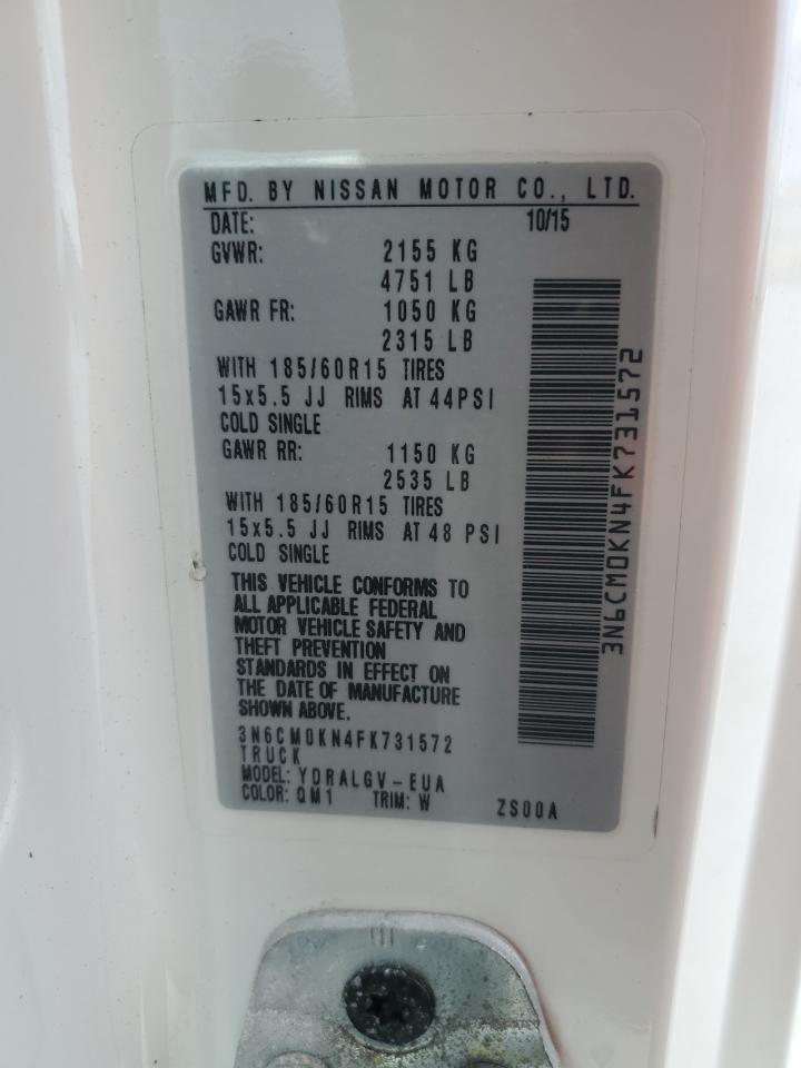 3N6CM0KN4FK731572 2015 Nissan Nv200 2.5S