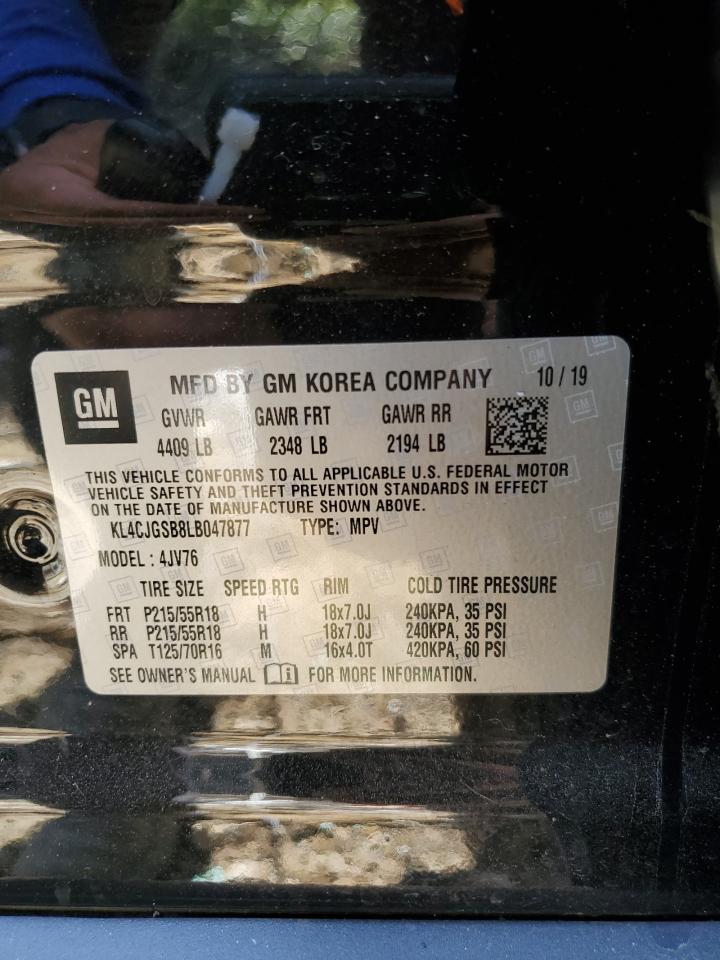 KL4CJGSB8LB047877 2020 Buick Encore Essence