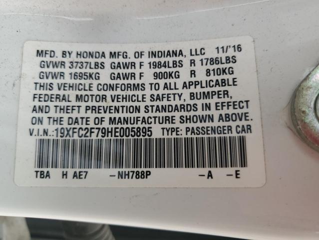 2017 Honda Civic Ex VIN: 19XFC2F79HE005895 Lot: 54536104