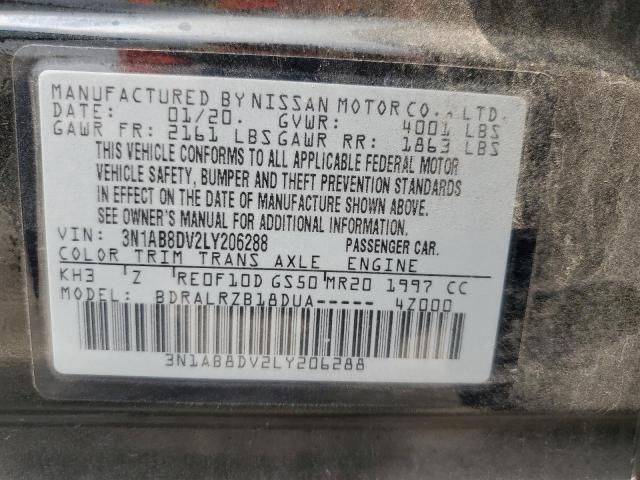 3N1AB8DV2LY206288 2020 Nissan Sentra Sr