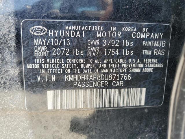 2013 Hyundai Elantra Gls VIN: KMHDH4AE8DU871766 Lot: 56524504